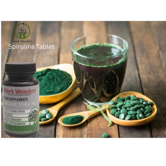 Spirulina Tablets Bottle (120 pc ) - Image 4