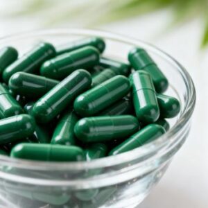 Natural Spirulina Capsules Bottle  ( 60 pc )